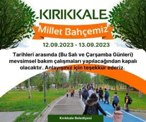 Millet Bahçesi Bakıma Alındı - Kırıkkale Haber, Son Dakika Kırıkkale Haberleri